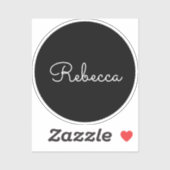 Cool bewerkbaar script retro-modern transparant sticker (Vel)