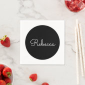 Cool bewerkbaar wit script retro-modern ontwerp servet (Insitu)