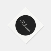 Cool bewerkbaar wit script retro-modern ontwerp servet (Hoek)