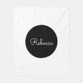 Cool bewerkbare witte script retro-modern ontwerp fleece deken (Voorkant)