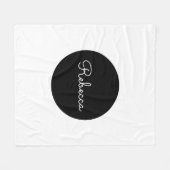 Cool bewerkbare witte script retro-modern ontwerp fleece deken (Voorkant (Horizontaal))