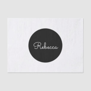 Cool bewerkbare witte script retro-modern ontwerp tissuepapier