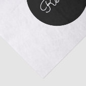 Cool bewerkbare witte script retro-modern ontwerp tissuepapier (Detail)