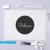 Cool bewerkbare witte script retro-modern ontwerp tissuepapier (Craft)