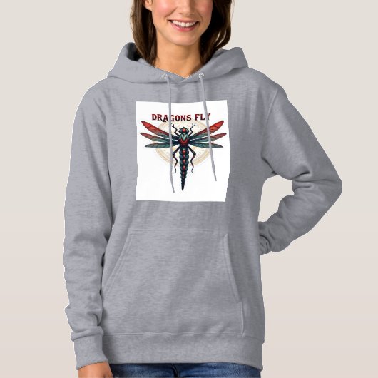 Cool bewerkt Steampunk Libel - Draken vliegen - Hoodie (Voorkant)