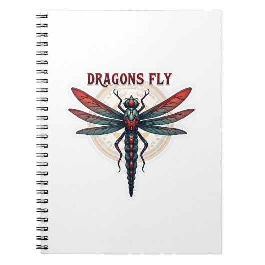 Cool bewerkt Steampunk Libel - Draken vliegen - Notitieboek (Voorkant)