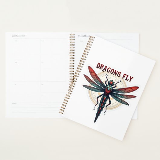 Cool bewerkte Steampunk Libel - Draken Vliegen -  Planner (Display)