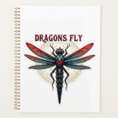 Cool bewerkte Steampunk Libel - Draken Vliegen -  Planner (Voorkant)