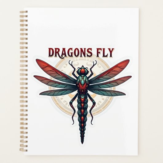 Cool bewerkte Steampunk Libel - Draken Vliegen -  Planner (Voorkant)