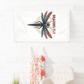 Cool bewerkte Steampunk Libel - Draken vliegen - Spandoek (Insitu)