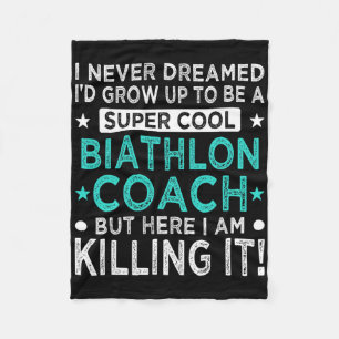 Cool Biathlon Coach Funny Biatlete Humor Winter S Fleece Deken