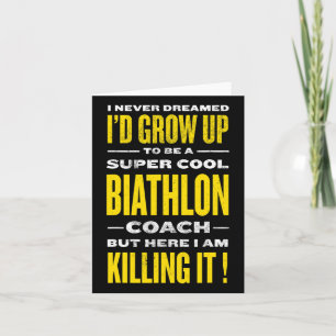 Cool Biathlon Coach Funny Biatlete Humor Winter S Kaart