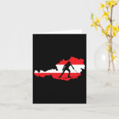 Cool Biathlon Fans Oostenrijk Skiën Kaart (Gele Bloem)