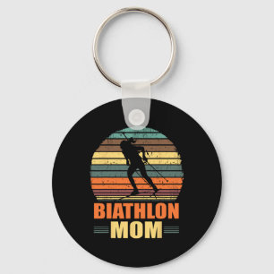 Cool Biathlon Mom Grappig Biatleet Schieten Skiën Sleutelhanger
