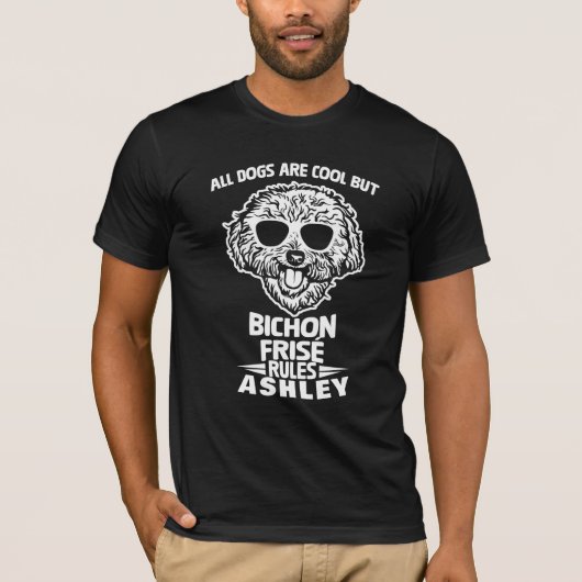 Cool Bichon Frisé Rule Dog T-shirt (Voorkant)
