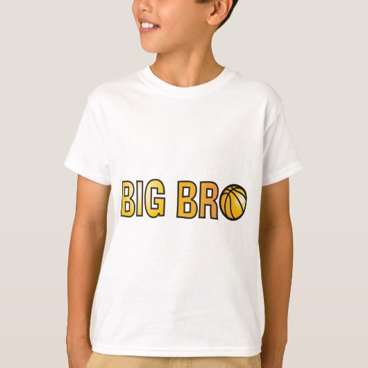 Cool Big Bro Shirt - Basketball Theme (Voorkant)