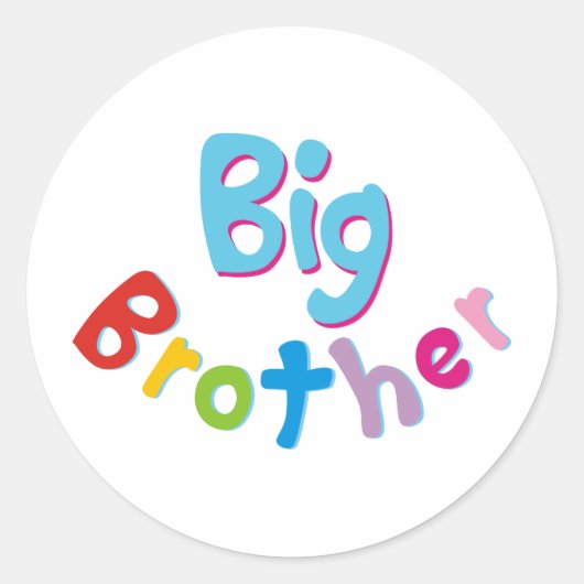 Cool Big Brother Shirt Ronde Sticker (Voorkant)