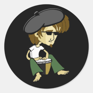 Cool Big Daddy-O Beatniks Ronde Sticker