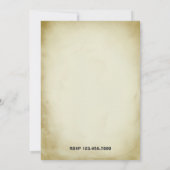 Cool Big Dinosaur Kids Birthday Party Invitation Kaart (Achterkant)