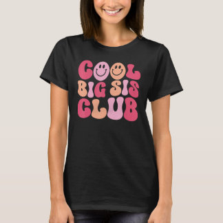Cool Big Sis Club Meisjes Kunst - Retro Groovy Oud T-shirt