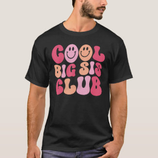 Cool Big Sis Club Meisjes Kunst - Retro Groovy Oud T-shirt