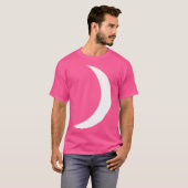 Cool Big White Crescent Moon Astronomie T-shirt (Voorkant volledig)