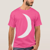 Cool Big White Crescent Moon Astronomie T-shirt (Voorkant)
