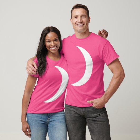 Cool Big White Crescent Moon Astronomie T-shirt (Unisex)