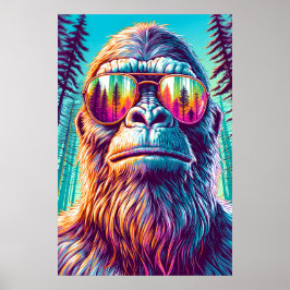 Cool Bigfoot in Hip Zonnebril Poster