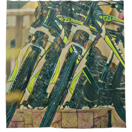 Cool bike artwork douchegordijn (Voorkant)