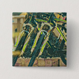 Cool bike artwork vierkante button 5,1 cm
