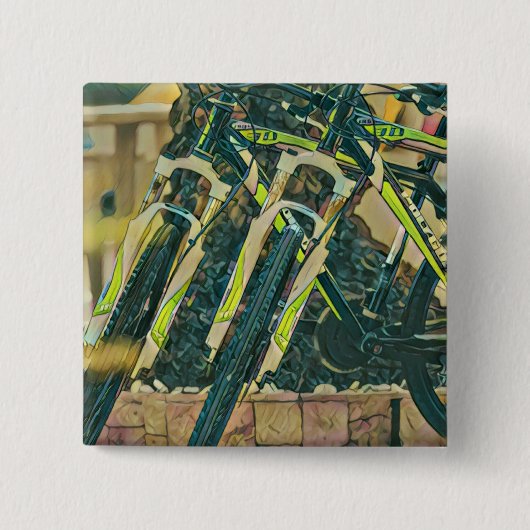 Cool bike artwork vierkante button 5,1 cm (Voorkant)