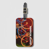 Cool bikeart, fiets gepersonaliseerd bagagelabel (Voorkant (verticaal))