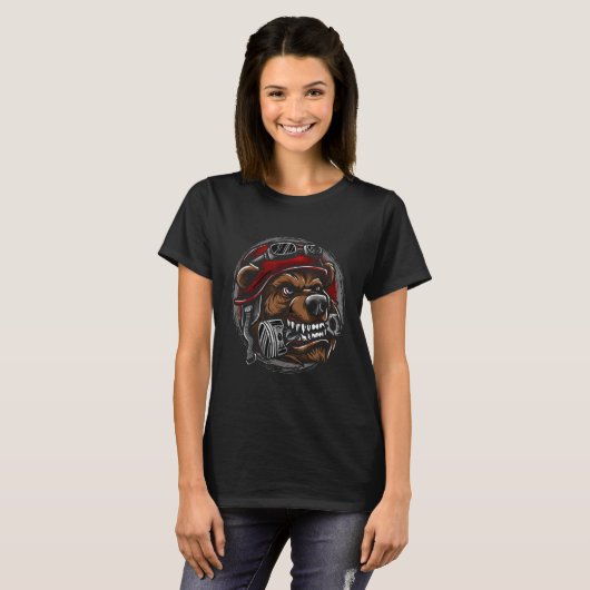 Cool Biker Beer Tuning Motorcycle T-shirt (Voorkant volledig)