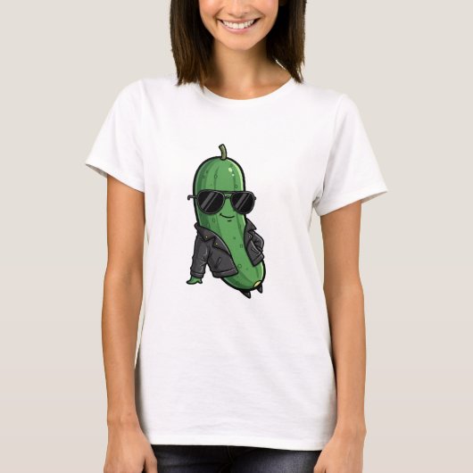 Cool Biker Cucumber T-shirt (Voorkant)
