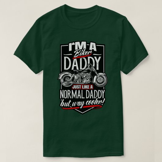 Cool Biker Dad Motorcyclist T-shirt (Design voorkant)