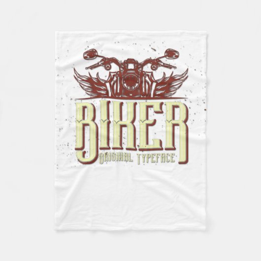 Cool Biker Design - Origineel Lettertype Fleece Deken (Voorkant)