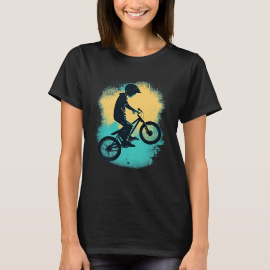 Cool Biker Kid for Cycling T-shirt (Voorkant)