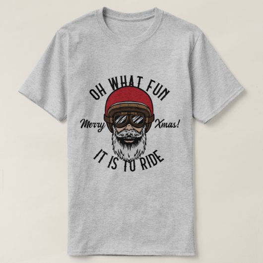 Cool Biker Oh, wat leuk dat het is om Merry Xmas T T-shirt (Design voorkant)