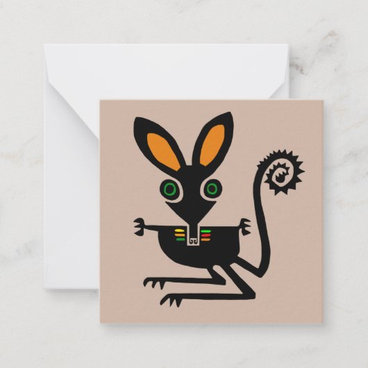 Cool BILBY - Handgetekend - Natuur - Ecologie Notitiekaartje (Voorkant)