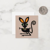 Cool BILBY - Handgetekend - Natuur - Ecologie Notitiekaartje (Voorkant / Achterkant in situ)