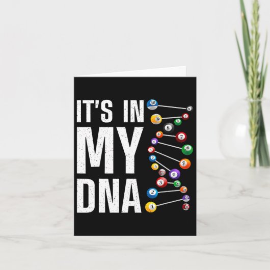 Cool biljart kunst voor mannen vrouwen poolspeler  kaart (Voorkant)