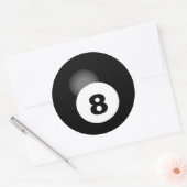 Cool Biljart Pool Game Zwart Lucky 8 Ball Ronde Sticker (Envelop)