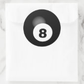 Cool Biljart Pool Game Zwart Lucky 8 Ball Ronde Sticker (Tas)
