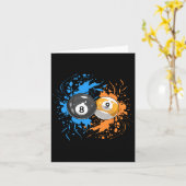 Cool biljart voor 8- LL en 9-LL speler Kaart (Gele Bloem)