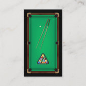 Cool Billiard Hall Theme Business Cards Visitekaartje (Achterkant)