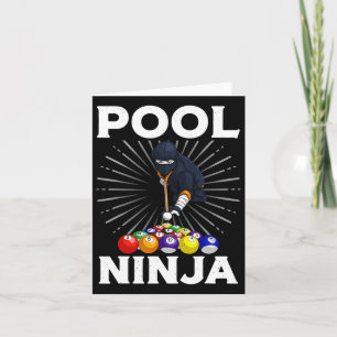 Cool Billiards Art voor mannen Pool Player Ninja Kaart