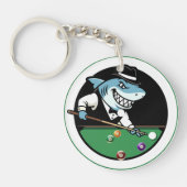 Cool Billiards Pool Shark Theme Keychains Sleutelhanger (Voorkant)
