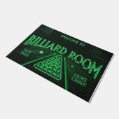 Cool Billiards Room Rug, Game Room Deurmat (Schuin)