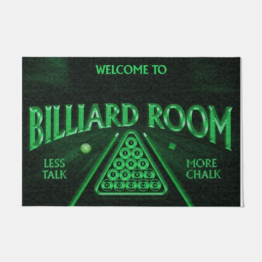 Cool Billiards Room Rug, Game Room Deurmat (Voorkant)